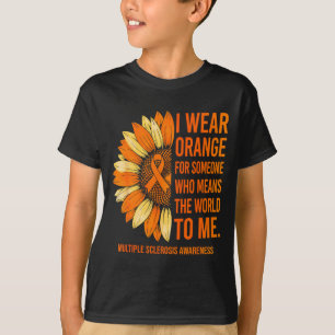 Draag oranje voor iemand met multiple sclerose t-shirt