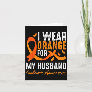 Draag oranje voor leukemiebewustzijnsondersteuning kaart