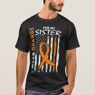 Draag Oranje Voor Mijn Zus Multiple Sclerose Bewus T-shirt