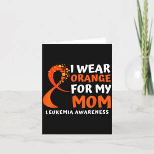 Draag oranje voor moeders leukemiebewustzijnslint kaart