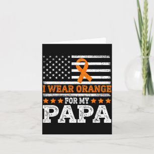 Draag oranje voor papa zoon dochter leukemie kaart