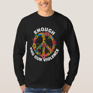 Draag Oranje vredesbord genoeg einde Pistool gewel T-shirt