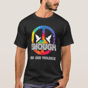 Draag Oranje Vredesteken Genoeg Einde Pistool Gewe T-shirt