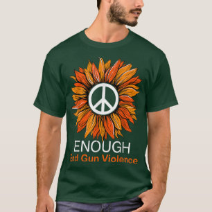 Draag Oranje zonnebloem Voldoende Pistool Violenc T-shirt