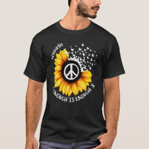 Draag Oranje zonnebloem Voldoende Pistool Violenc T-shirt
