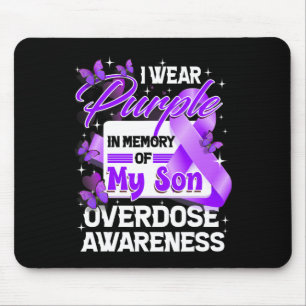 Draag Paars in herinnering brengen van mijn zoon O Muismat
