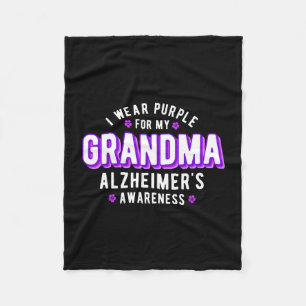 Draag paars voor de dag van de alzheimerbewustword fleece deken