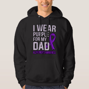 Draag Paars voor Pap Alzheimer's Awareness Ribbon Hoodie