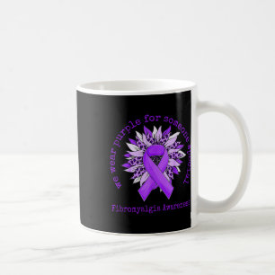 Draag Paarse fibromyalgie bewustzijn Zonnebloem Le Koffiemok