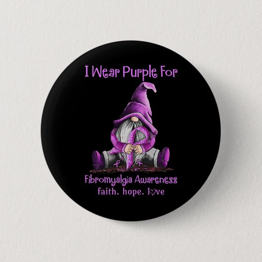 Draag Paarse gnomen Ronde Button 5,7 Cm (Voorkant)