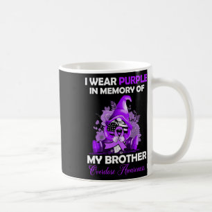 Draag Paarse voor mijn broertje Overdosis Awarenes Koffiemok