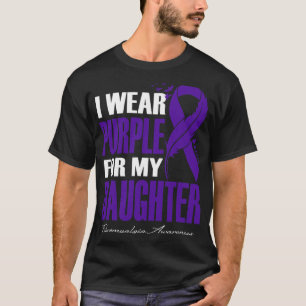 Draag Paarse voor mijn dochterfibromyalgie bewustz T-shirt