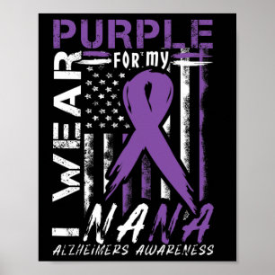 Draag Paarse voor mijn Nana Alzheimerheimer Heimer Poster
