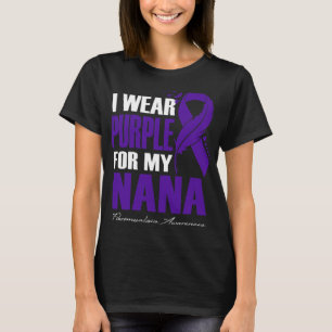 Draag Paarse voor mijn nana fibromyalgia bewustzij T-shirt