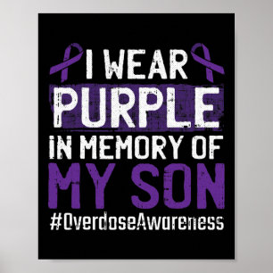 Draag Paarse voor mijn zoontje Overdose Awareness Poster