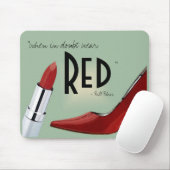 "Draag RED"-mousepad Muismat (Met muis)