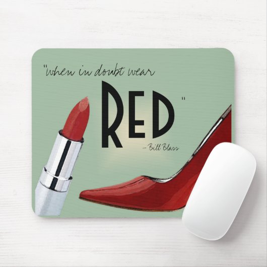 "Draag RED"-mousepad Muismat (Met muis)