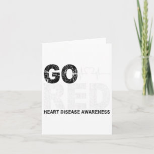 Draag Rode Dag Go Red Gezegde Heart Disease Awaren Kaart