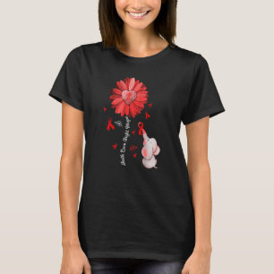 Draag Rode Dag Hartziekte Bewustmaking Elephant Ro T-shirt