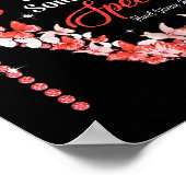 Draag rode vlinders hartziekte bewustzijn poster (Hoek)