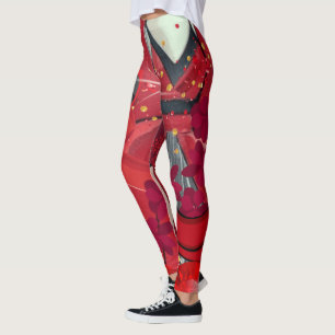 Draag rood leggings