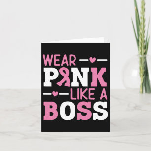 Draag roze als een roze roze ribbenblaaskanker AW Kaart
