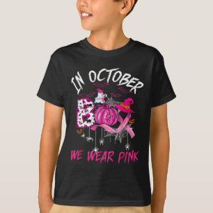 Draag Roze Borstkanker Warrior Schattige Ghost T-shirt
