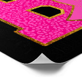 Draag Roze Bulldogs Borstkanker Bewustzijn Bulldog Poster (Hoek)