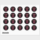 Draag Roze I houdt van mijn dochter Breast Cancer Ronde Sticker (Vel)