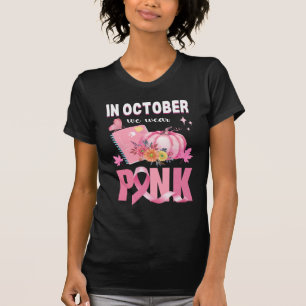 Draag roze lint Halloween borstkankerbibliotheek T-shirt