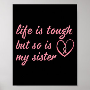Draag roze lint voor mijn zus borstkanker suppo poster
