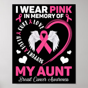Draag Roze Ter Nagedachtenis Aan Mijn Tante Borstk Poster