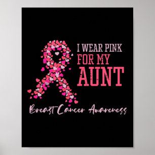 Draag Roze voor de ondersteuning van mijn tante Br Poster