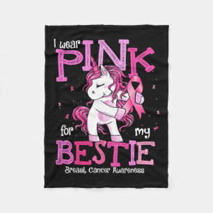Draag roze voor mijn Bestie Shirt Borstkanker Awar Fleece Deken