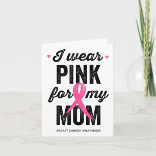Draag Roze voor mijn borstkankerbewustzijn bij mij Kaart