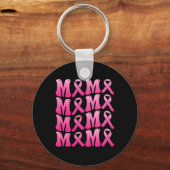 Draag roze voor mijn mama borstkankerondersteuning sleutelhanger (Voorkant)