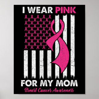 Draag roze voor mijn moeder Borstkanker Bewustzijn Poster