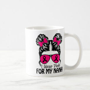 Draag roze voor mijn Nana Messy Bun Girls Peuter R Koffiemok