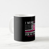 Draag roze voor mijn zus lint borstkanker Ameri Koffiemok (Voorkant links)