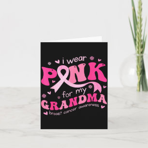 Draag roze voor oma mama borstkanker steun kaart