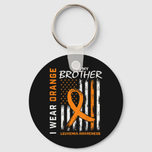 Draag Sinaasappel voor Brother Leukemia Awareness Sleutelhanger