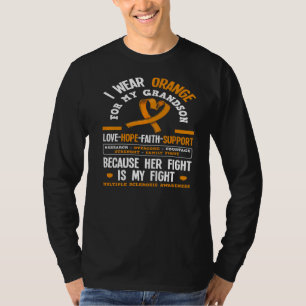 Draag Sinaasappel voor mijn kleinzoon mevrouw mult T-shirt