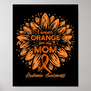 Draag Sinaasappel voor mijn moeder Sinaasappel zon Poster