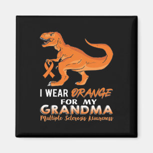 Draag Sinaasappel voor mijn oma dinosaurus multipl Magneet