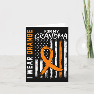 Draag Sinaasappel voor mijn oma leukemie kanker Aw Kaart