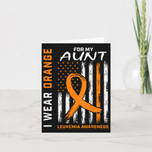 Draag Sinaasappel voor mijn tante leukemie bewustz Kaart