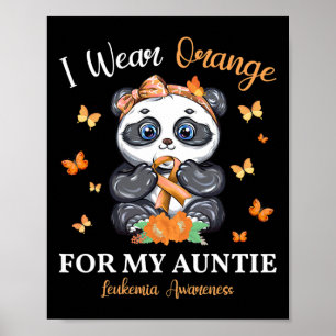 Draag Sinaasappel voor mijn tante leukemie bewustz Poster