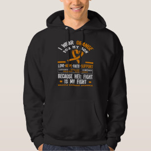 Draag Sinaasappel voor mijn zoon MS Multiple Scelr Hoodie