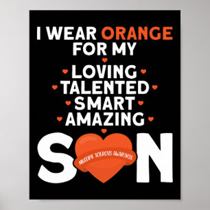 Draag Sinaasappel voor mijn zoontje multiple scler Poster