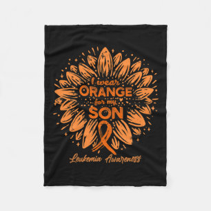 Draag Sinaasappel voor mijn zoontje Oranje zonnebl Fleece Deken